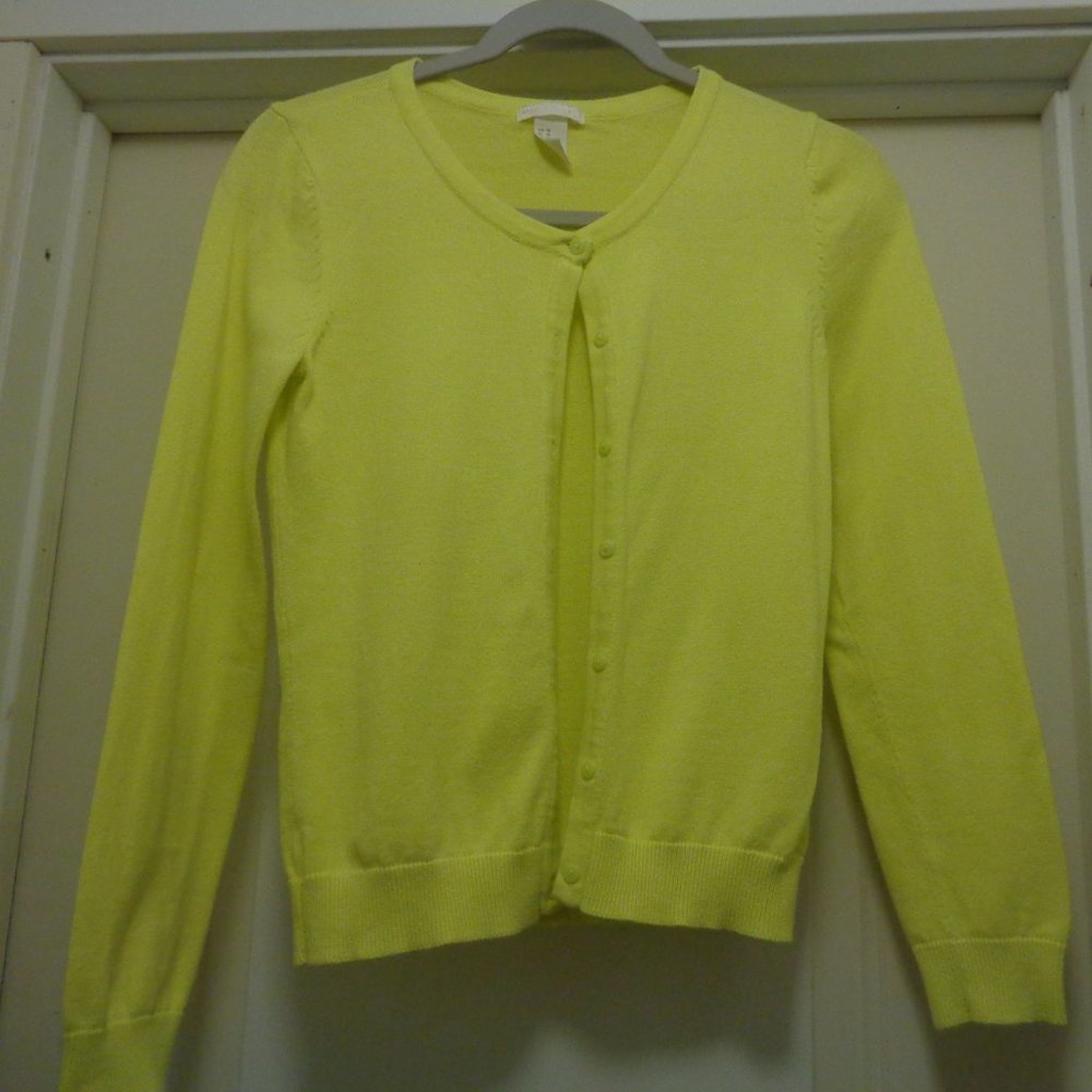 BASIC LEMON YELLOW COTTON SWEATER XS